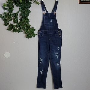 JUSTICE Overall Distressed Skinny Jeans 12